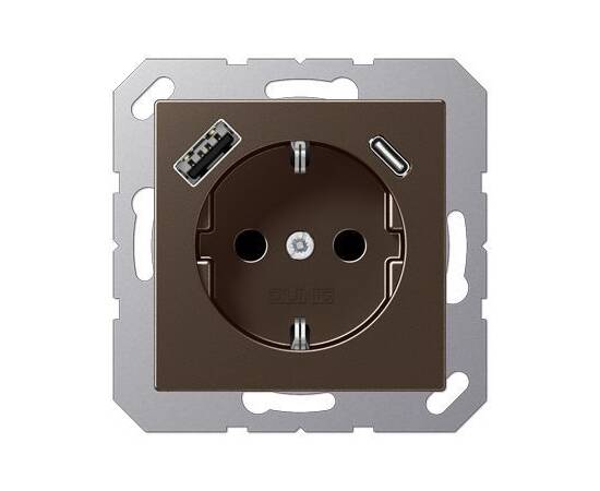 Розетка 2K+З USB Typ AC Jung A1520-15CAMO