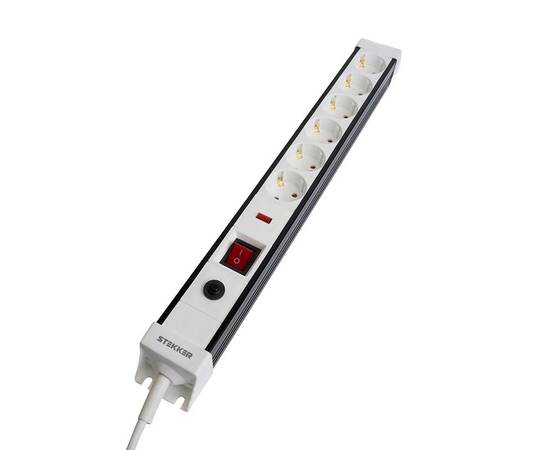 Сетевой фильтр 6-местный с/з Stekker Techno HM22-61-03 50151