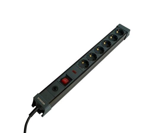 Сетевой фильтр 6-местный с/з Stekker Techno HM22-61-03 50160, изображение 2