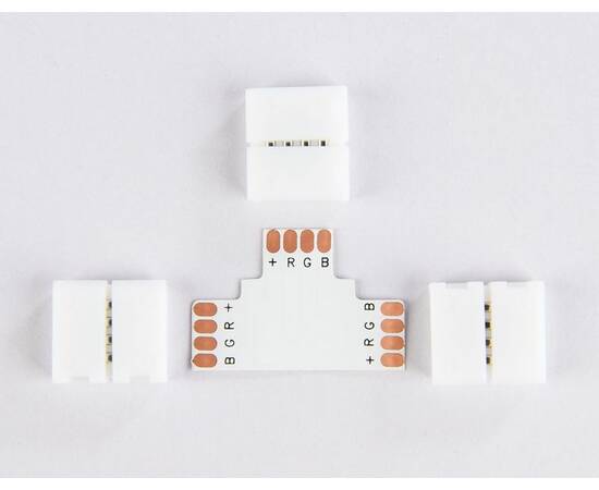 Соединитель T для светодиодной ленты 5050 12/24V (4 конт.) GS7001 (5шт) Ambrella Light Illumination, изображение 3