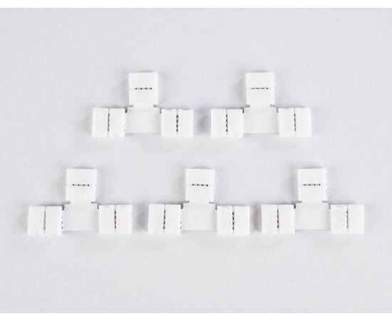 Соединитель T для светодиодной ленты 5050 12/24V (4 конт.) GS7001 (5шт) Ambrella Light Illumination, изображение 4