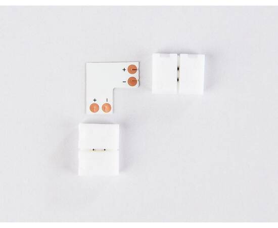 Соединитель угловой L для светодиодной ленты 2835 12/24V (2 конт.) GS6501 (10шт) Ambrella Light Illu, изображение 3