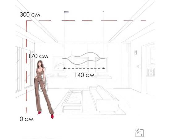 Подвесной светильник Loft IT Tape Light 10403/1400 SN, изображение 9