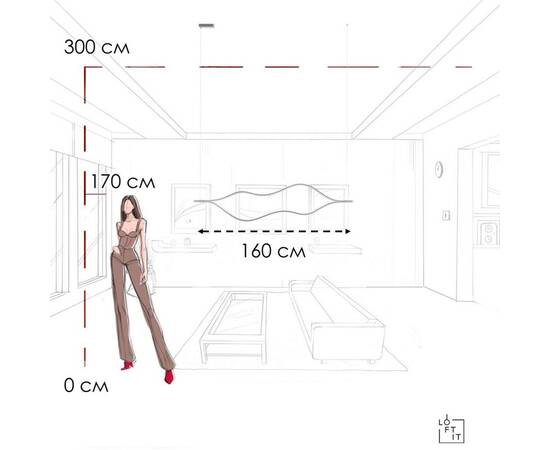 Подвесной светильник Loft IT Tape Light 10403/1600 SN, изображение 9