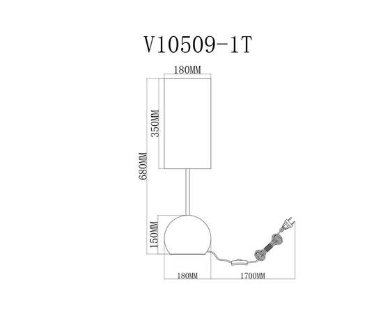 Настольная лампа Moderli Flint V11589-1T, изображение 4