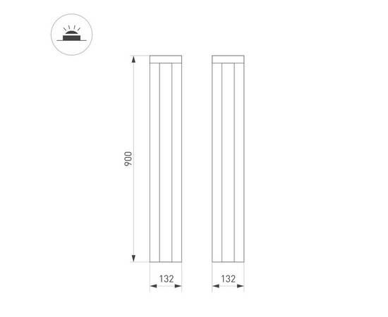Ландшафтный светильник Arlight LGD-FLINT-BOLL-H900-18W Warm3000 (BK, 45 deg, 230V) 050733, изображение 2