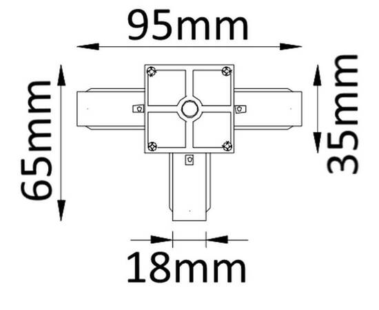 Соединитель T-образный однофазный Crystal Lux CLT 0.211 03 BL, изображение 2