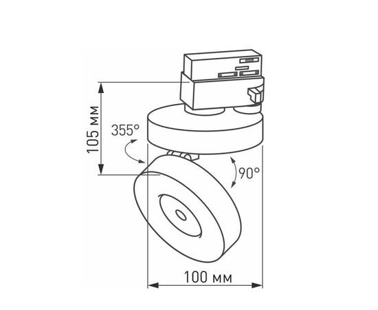 Трековый светодиодный светильник Arlight LGD-Mona-Track-4TR-R100-12W Day4000 025447(2), изображение 2
