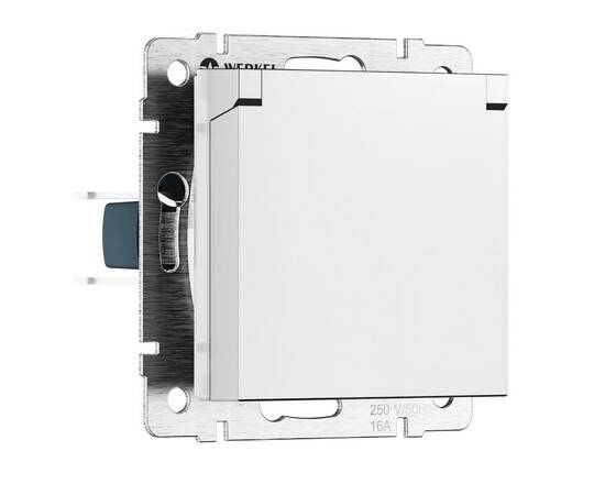 Розетка с заземлением и шторками c крышкой Werkel W1171261 4690389213168 a069590