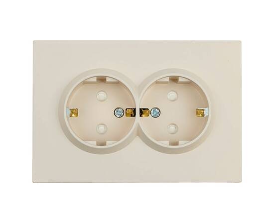 Розетка 2-местная с защитной шторкой Stekker Эмили с/з 250В 16А RST16-5114-08 кашемир soft touch 499