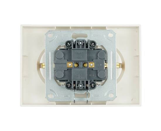 Розетка 2-местная с защитной шторкой Stekker Эмили с/з 250В 16А RST16-5114-08 кашемир soft touch 499, изображение 3