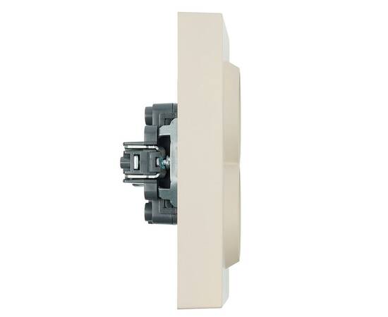 Розетка 2-местная с защитной шторкой Stekker Эмили с/з 250В 16А RST16-5114-08 кашемир soft touch 499, изображение 5