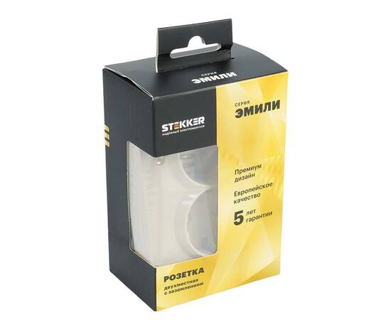 Розетка 2-местная с защитной шторкой Stekker Эмили с/з 250В 16А RST16-5114-08 кашемир soft touch 499, изображение 6