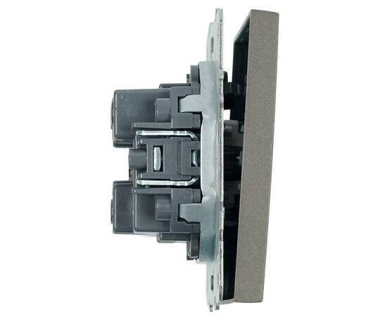 Выключатель 1-клавишный (механизм) Stekker Эмили 250В 10А RSW10-5103-09 антрацит soft touch 49917, изображение 3