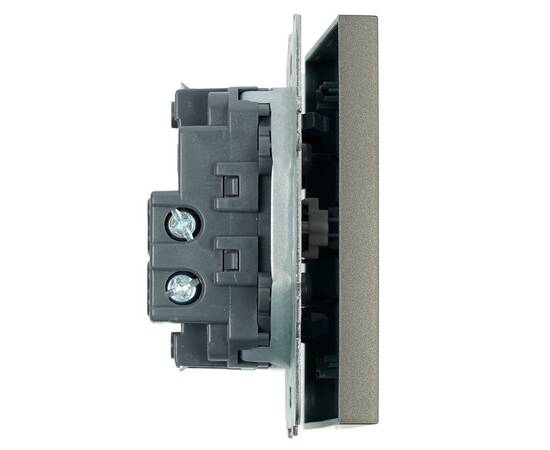 Выключатель 1-клавишный (механизм) Stekker Эмили 250В 10А RSW10-5103-09 антрацит soft touch 49917, изображение 4