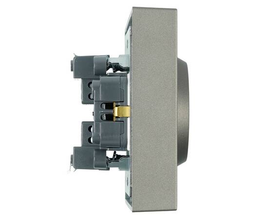 Розетка 2-местная с защитной шторкой Stekker Эмили с/з 250В 16А RST16-5114-09 антрацит soft touch 49, изображение 3