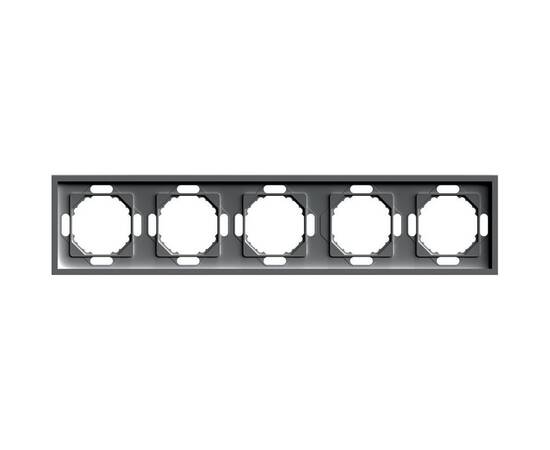 Рамка 5-местная Stekker Эмили PFR00-5005-09 антрацит soft touch 49940