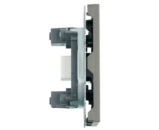 Розетка HDMI 2.0 Type A (механизм) Stekker Эмили RST00-5118-09 антрацит soft touch 50168, изображение 3