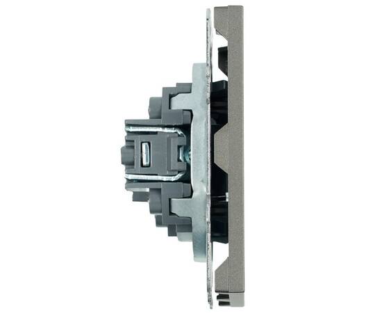 Розетка HDMI 2.0 Type A (механизм) Stekker Эмили RST00-5118-09 антрацит soft touch 50168, изображение 4