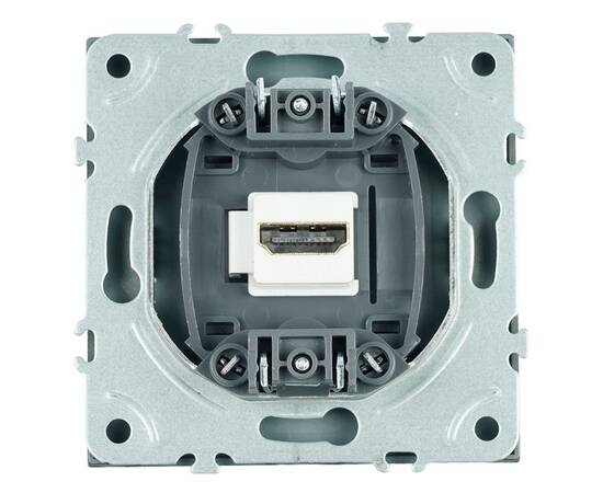 Розетка HDMI 2.0 Type A (механизм) Stekker Эмили RST00-5118-09 антрацит soft touch 50168, изображение 5