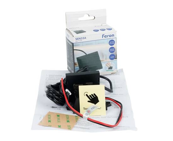 Датчик касания скрытый Feron SEN33A 500W 220V черный 51833, изображение 7