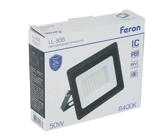 Светодиодный прожектор Feron LL-935 IP65 50W 6400K 52108, изображение 8