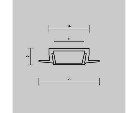 Алюминиевый профиль встраиваемый с накладным фланцем Maytoni Led Strip ALM-004-B-2M 632010, изображение 4