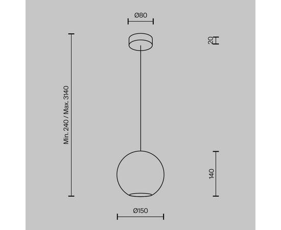 Подвесной светильник Maytoni Paparazzi MOD437PL-01BG, изображение 5