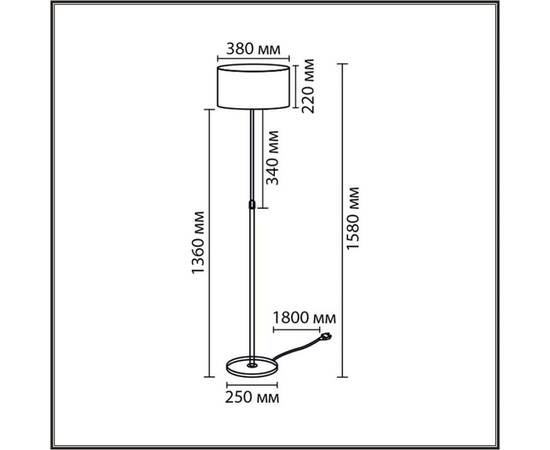 Торшер Lumion Classi Irisa 8358/1F, изображение 2