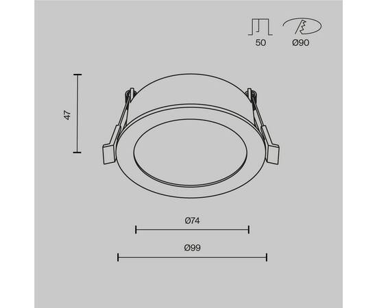 Встраиваемый светильник Maytoni Technical Orb DL130-GX53-W, изображение 9