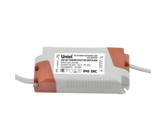 Блок питания диммируемый для светодиодных панелей ULP-36W Uniel UED-ULP-36W/MB EFFECTIVE SWITCH DIM