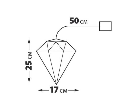 Светильник декоративный Брильянт на батарейках Uniel ULD-R507 3АА DIAMOND UL-00011057, изображение 7