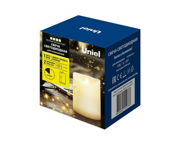 Свеча светодиодная Uniel ULD-F061 WARM WHITE CANDLE UL-00008622, изображение 7