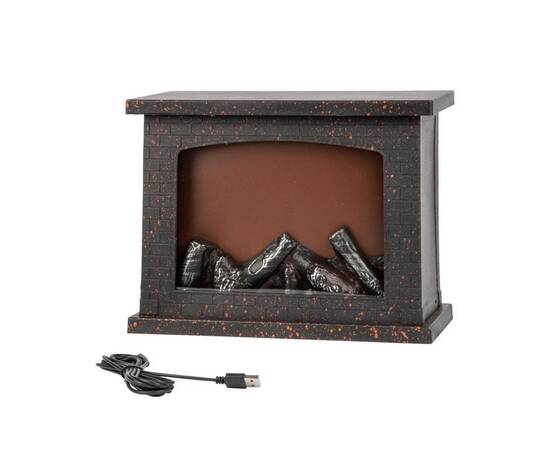 Светильник светодиодный Камин с эффектом пламени. питание от батареек Uniel ULD-L2821-005/DNC/RED BL, изображение 2