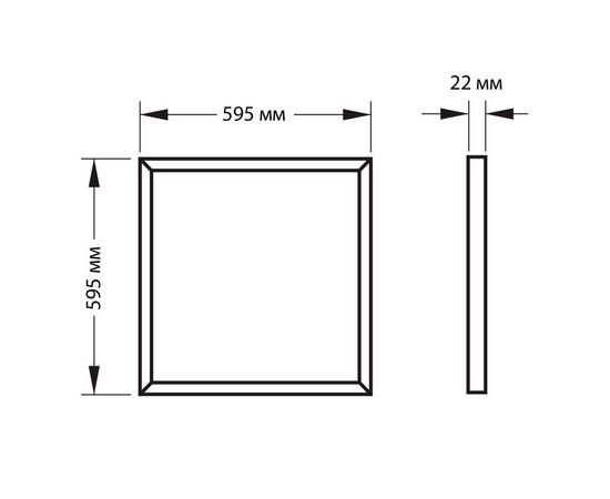 Светодиодная панель Volpe ULP-Q109 6060-40W/4000K WHITE UL-00013016, изображение 3