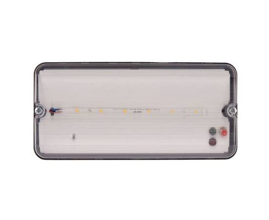 Светильник светодиодный влагозащищенный с БАП Uniel ULW-K25B 6W/4000K/EMG IP65 BLACK UL-00013353