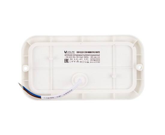 Накладной светильник влагозащищенный Volpe ULW-Q228 12W/4000K IP65 WHITE UL-00013186, изображение 3