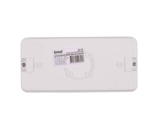 Светильник пылевлагозащищенный Uniel ULW-K25B 6W/4000K/EMG IP65 WHITE UL-00013352, изображение 3
