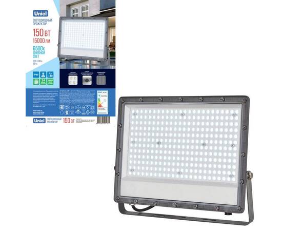 Прожектор Uniel ULF-F52D-150W/6500K IP65 200-240V GREY UL-00013059, изображение 9