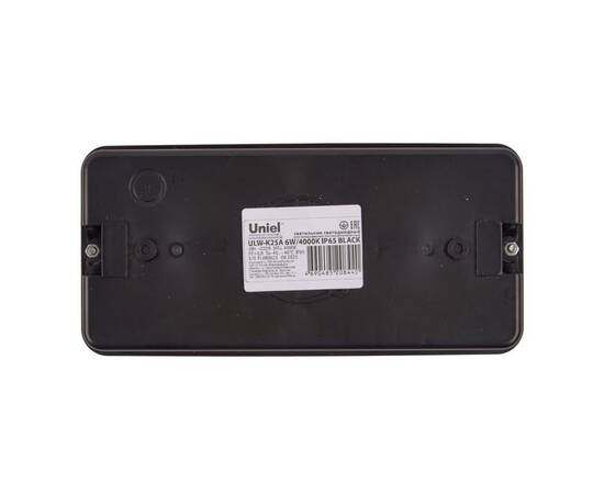 Светильник пылевлагозащищенный Uniel ULW-K25A 6W/4000K IP65 BLACK UL-00013351, изображение 3