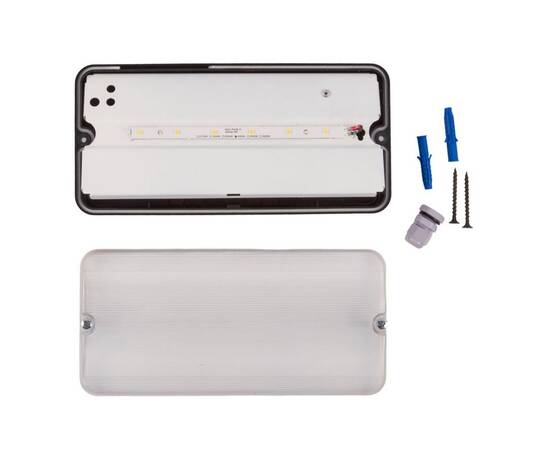 Светильник пылевлагозащищенный Uniel ULW-K25A 6W/4000K IP65 BLACK UL-00013351, изображение 5