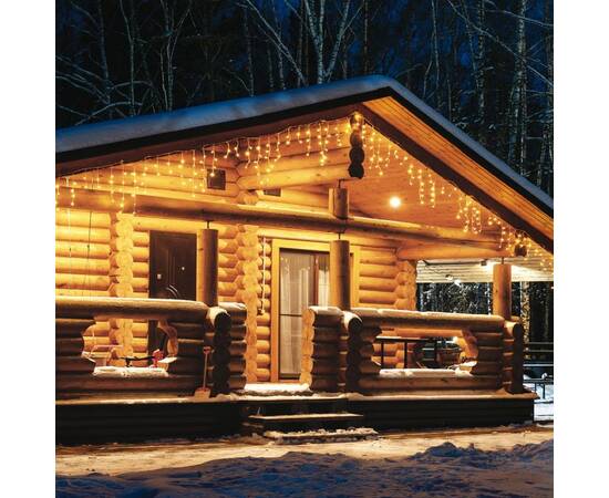 Гирлянда бахрома с эффектом мерцания Uniel ULD-B50006-880/TTK WARM WHITE IP44 UL-00013329, изображение 4