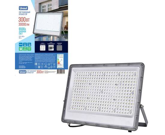 Прожектор Uniel ULF-F52B-300W/6500K IP65 200-240V GREY UL-00013062, изображение 9
