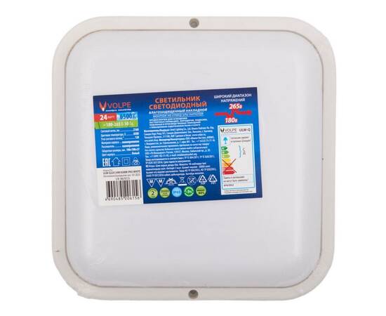Накладной светильник влагозащищенный Volpe ULW-Q229 24W/6500K IP65 WHITE UL-00013193, изображение 7