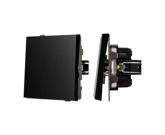 Механизм выключателя одноклавишный проходной Arlight SWT-TENDO-MKP1-PL-BK (230V, 10A) 054041