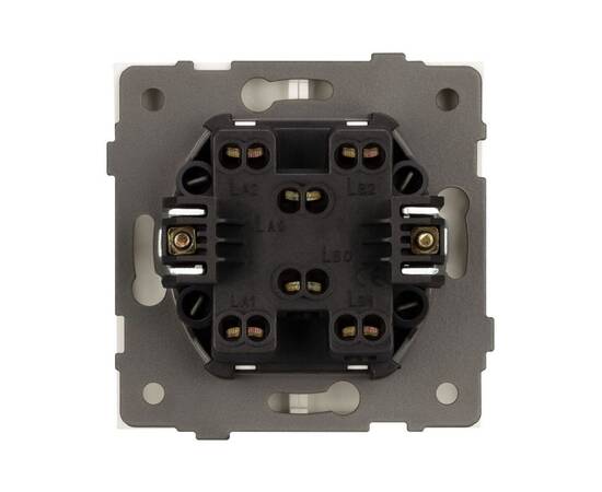 Механизм выключателя двухклавишный проходной Arlight SWT-TENDO-MKP2-PL-WH (230V, 10A) 054066, изображение 2