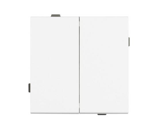 Механизм выключателя двухклавишный проходной Arlight SWT-TENDO-MKP2-PL-WH (230V, 10A) 054066, изображение 3