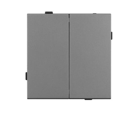 Механизм выключателя двухклавишный проходной Arlight SWT-TENDO-MKP2-PL-GR (230V, 10A) 054068, изображение 3