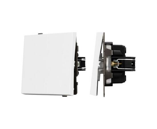 Механизм выключателя одноклавишный проходной Arlight SWT-TENDO-MKP1-PL-WH (230V, 10A) 054148