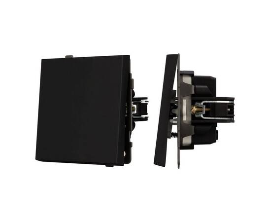 Механизм выключателя одноклавишный перекрёстный Arlight SWT-TENDO-MKX1-SFPL-BK (230V, 10A) 054571